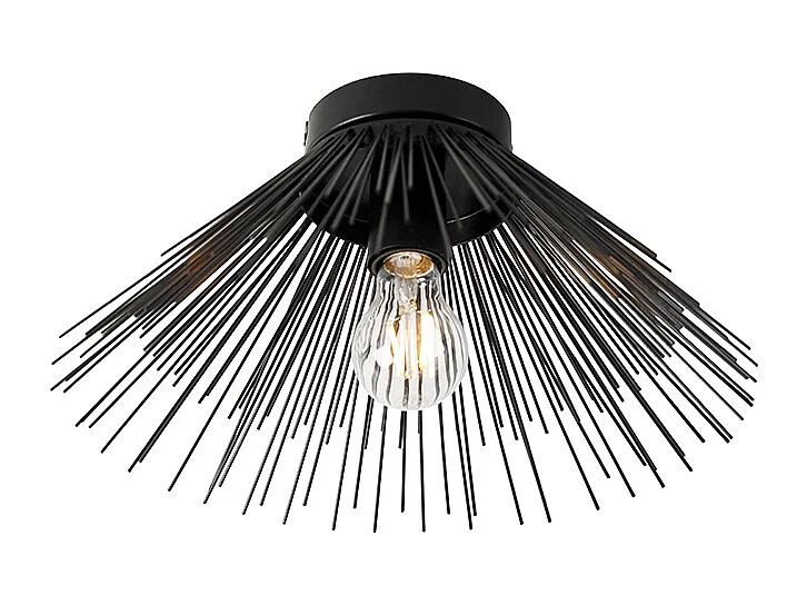Plafonnier Art Déco noir avec effet de lumière - Broom