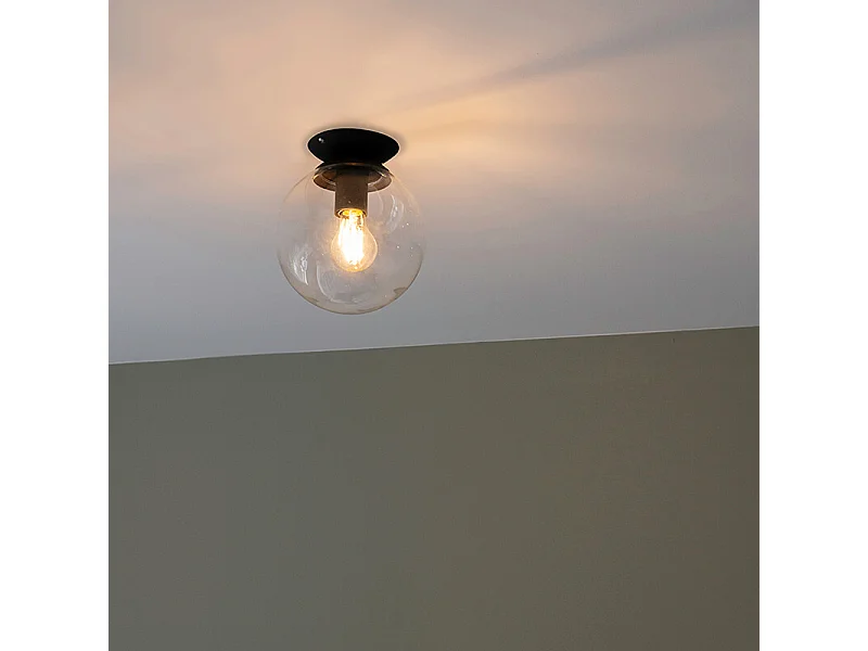 Plafonnier Art Déco noir - Pallon