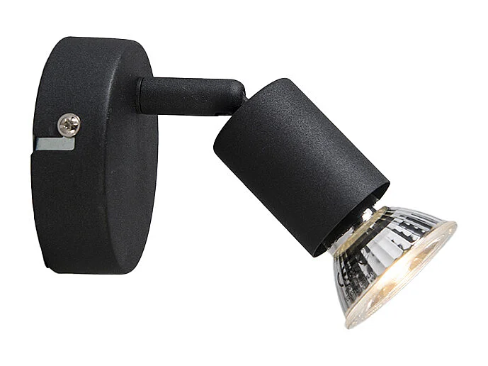 Spot moderne noir inclinable - Jeany