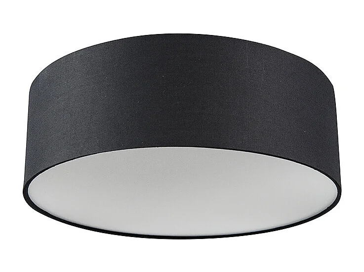 Plafonnier noir 30 cm avec LED intégrée - Drum LED