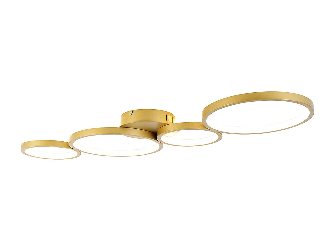 Plafonnier doré avec LED dimmable en 3 étapes 4 lumières - Lupolo