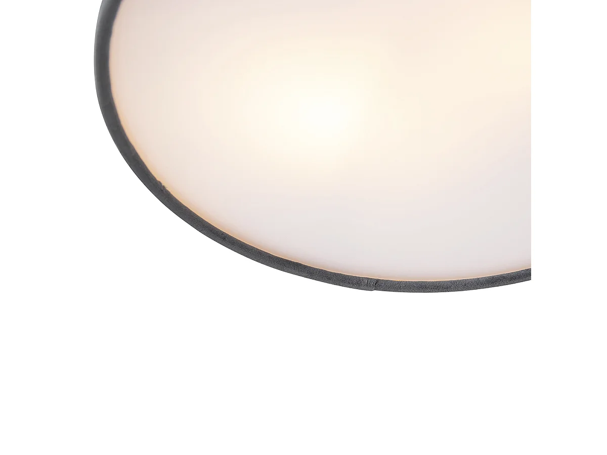 Plafonnier moderne gris 30 cm avec intérieur doré - Drum