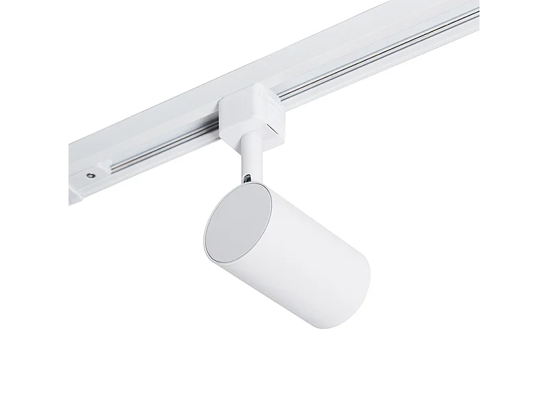 Système sur rail moderne monophasé avec 14 spots blancs - Jeana