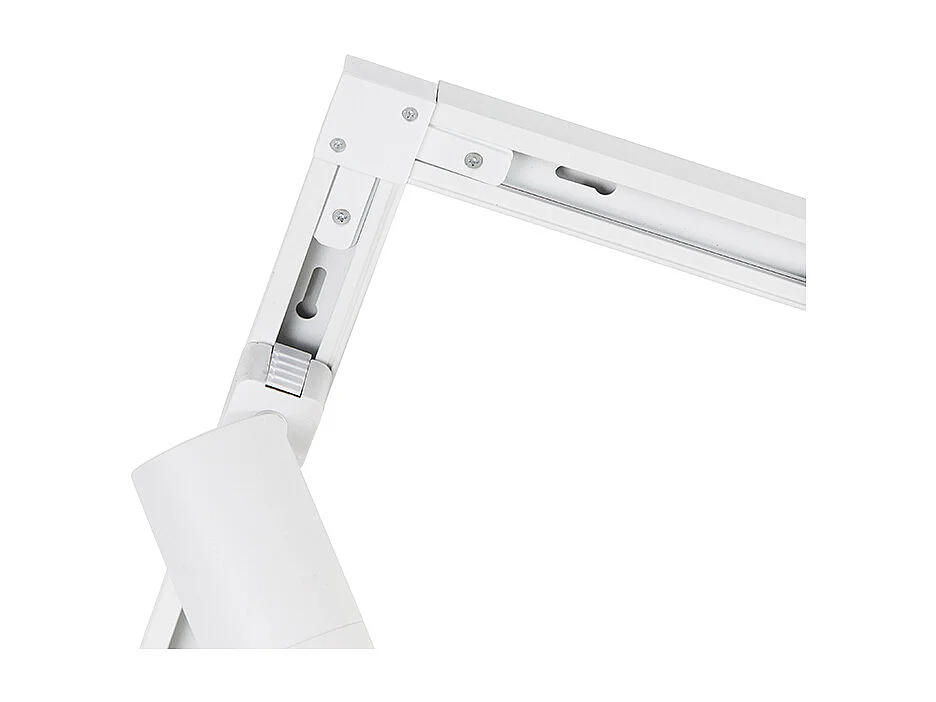 Système sur rail moderne monophasé avec 14 spots blancs - Jeana