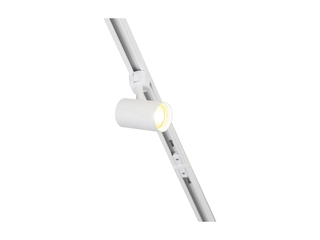 Système d'éclairage sur rail moderne avec 14 spots blancs 1-Phase - Iconic Jeana