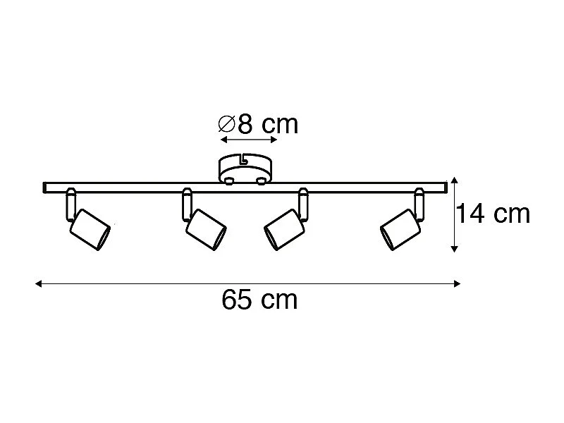 Spot industriel noir inclinable - Jeany 4