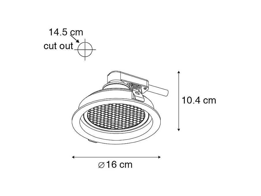 Spot encastré moderne blanc orientable - Coop 111 Honey