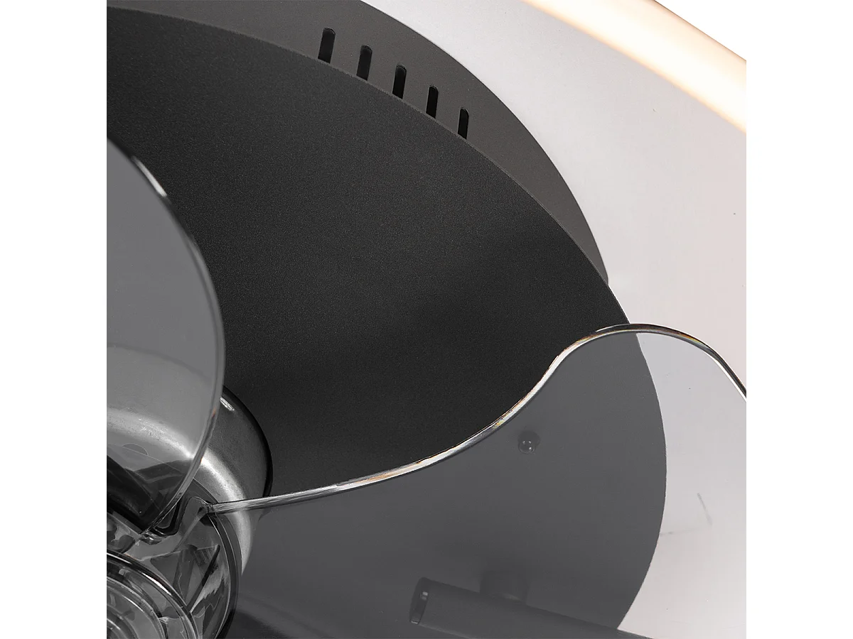 Ventilateur de plafond noir avec LED avec télécommande - Maddy