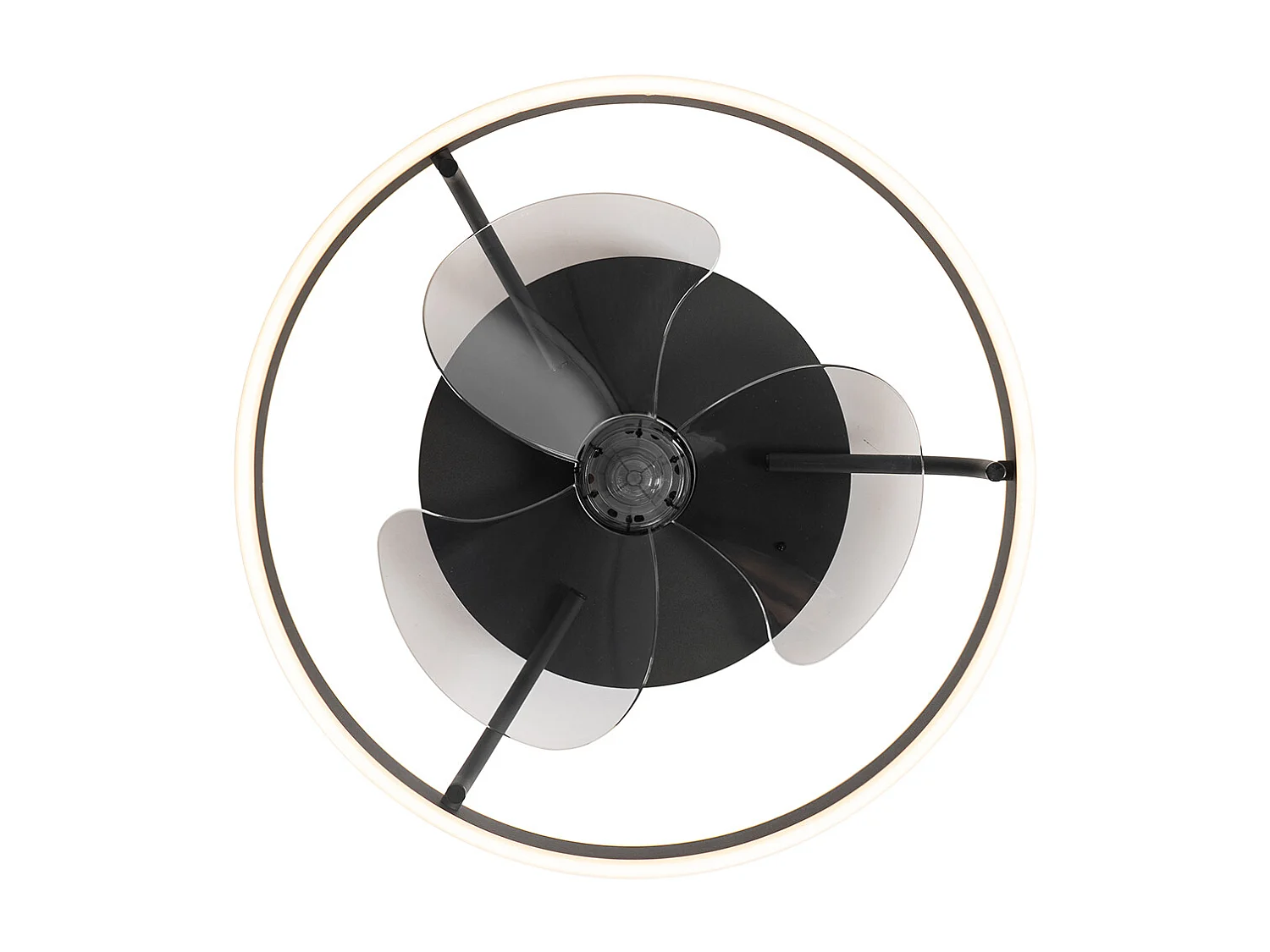 Ventilateur de plafond noir avec LED avec télécommande - Maddy