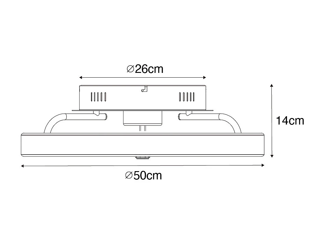 Ventilateur de plafond noir avec LED avec télécommande - Maddy