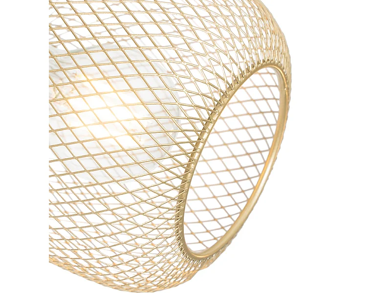 Spot industriel noir avec 4 lumières dorées - Bliss Mesh