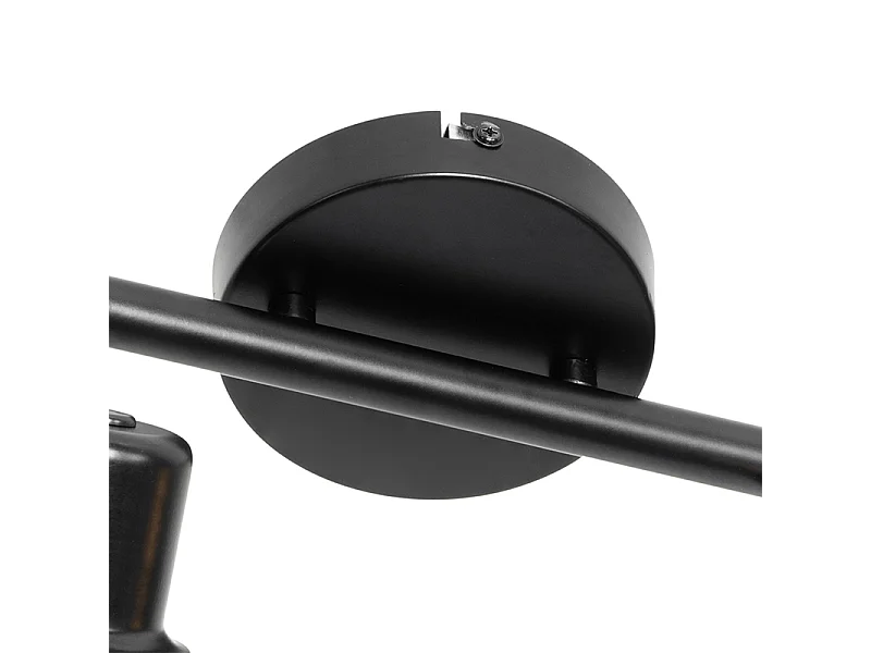 Spot industriel noir avec 4 lumières dorées - Bliss Mesh