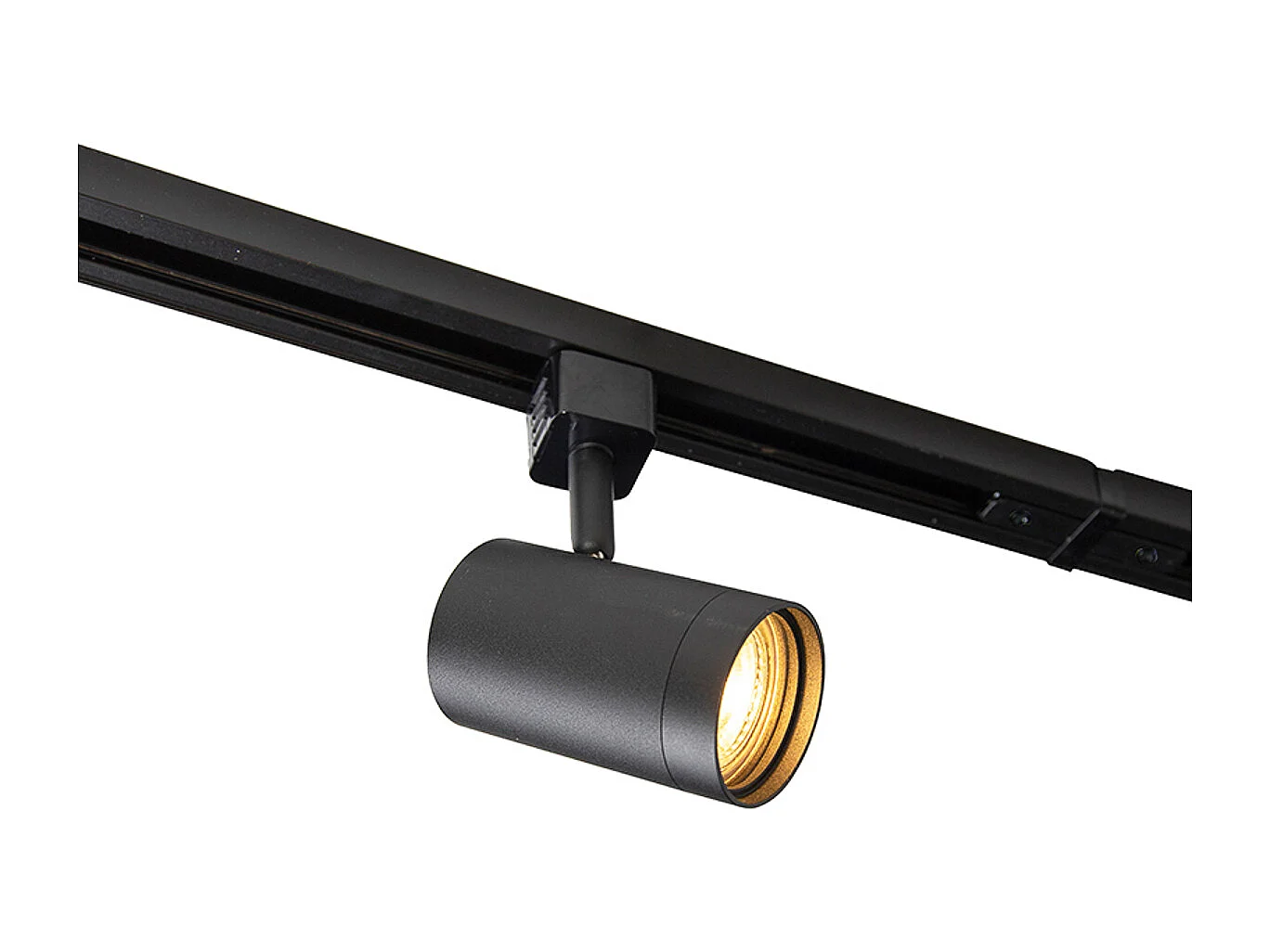 Système sur rail moderne monophasé avec 14 spots noirs - Jeana