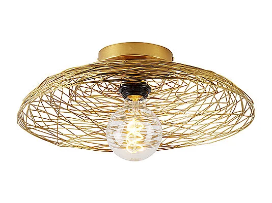 Plafonnier oriental doré 40 cm - Glan