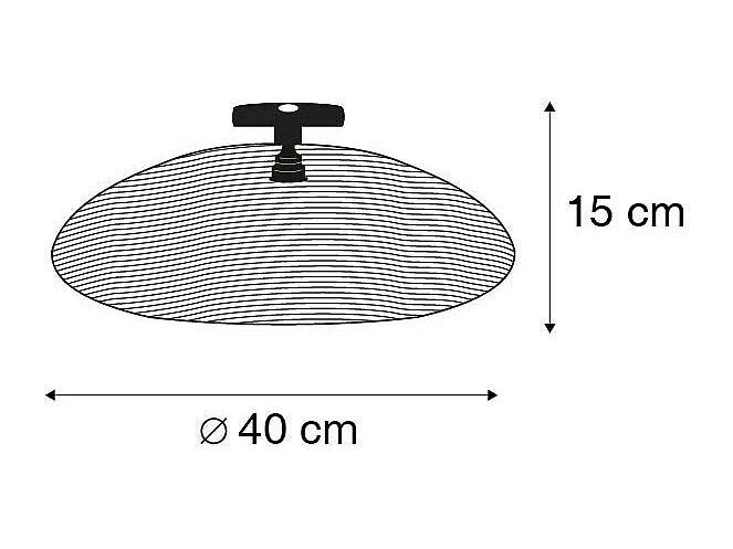 Plafonnier oriental doré 40 cm - Glan