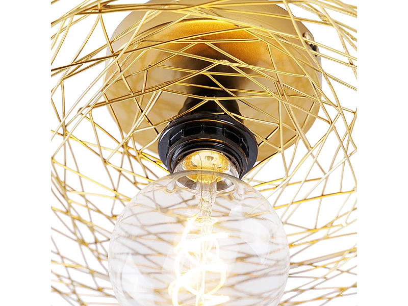 Plafonnier oriental doré 40 cm - Glan