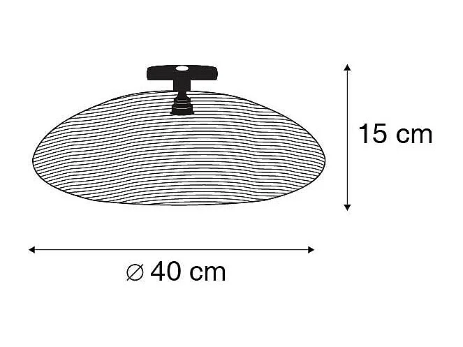 Plafonnier oriental doré 40 cm - Glan
