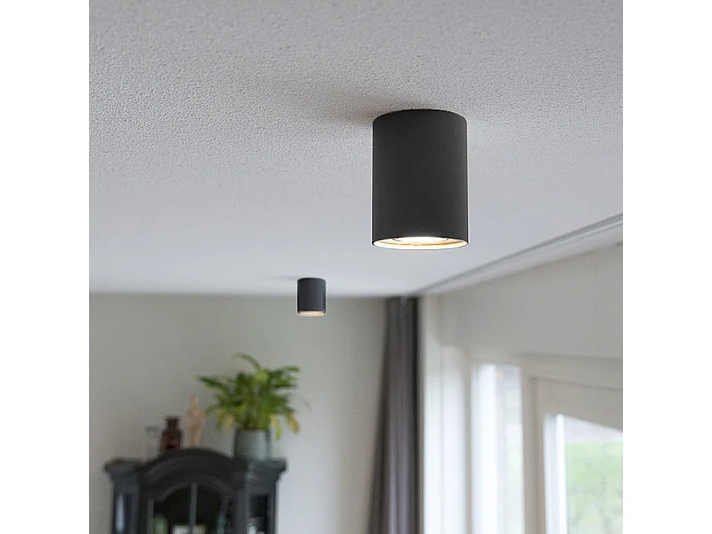 Spot noir apparent intelligent avec acier avec WiFi GU10 - Rondoo Up