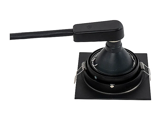 Spot encastré moderne noir orientable - Chuck 70