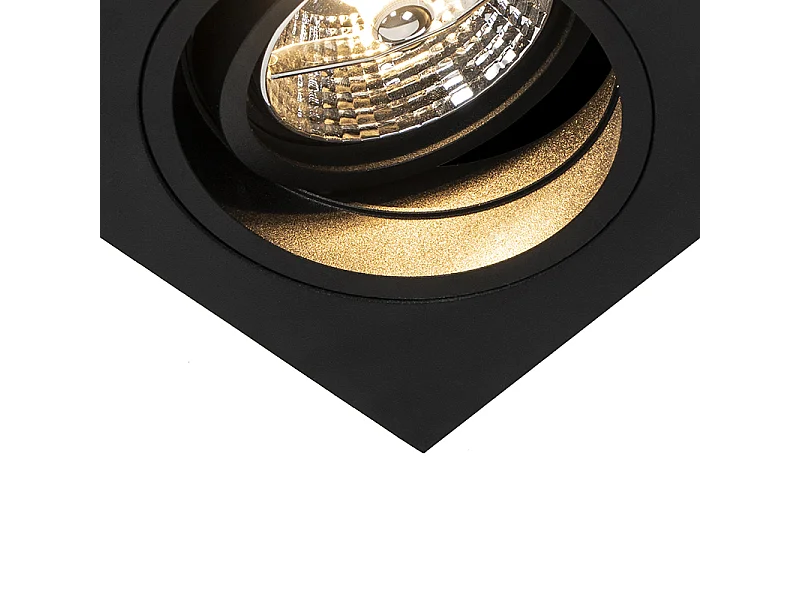 Spot encastré moderne noir orientable - Chuck 70