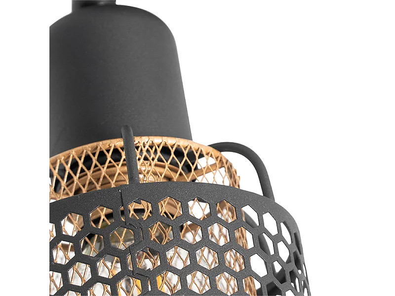 Plafonnier design noir avec or - Noud