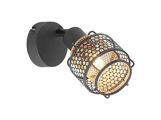 Plafonnier design noir avec or - Noud