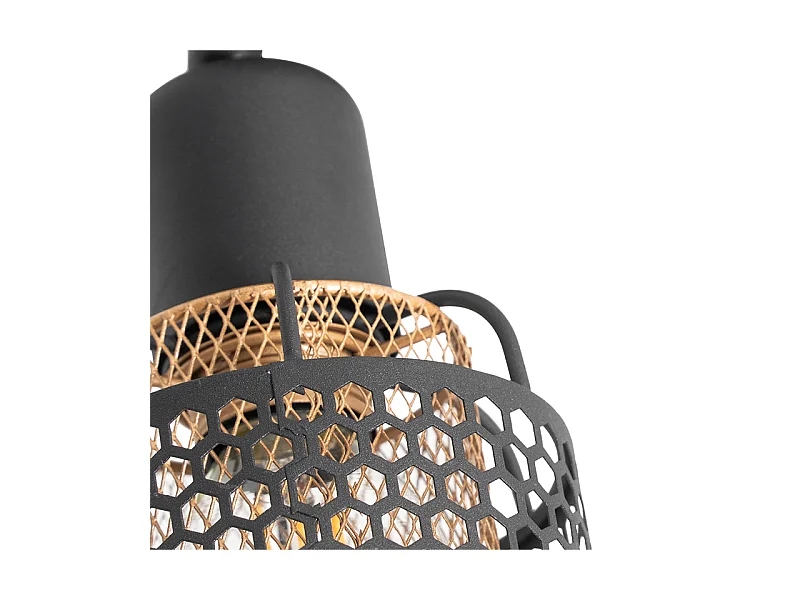 Plafonnier design noir avec or - Noud