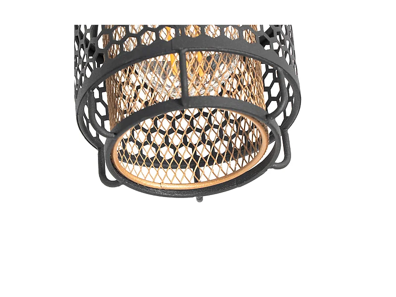 Plafonnier design noir avec or - Noud