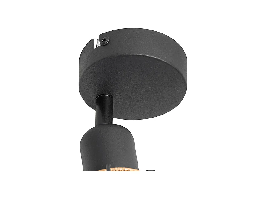 Plafonnier design noir avec or - Noud