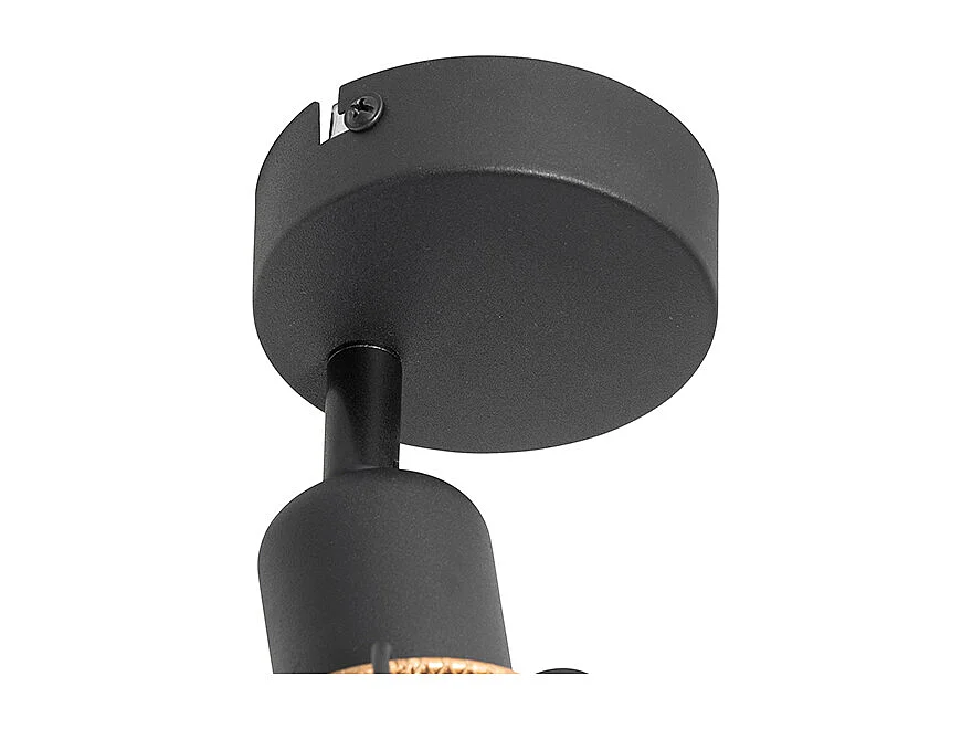 Plafonnier design noir avec or - Noud