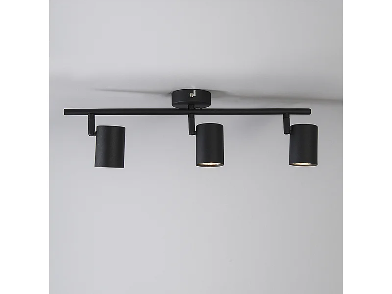 Spot moderne noir orientable 3 lumières - Jeana