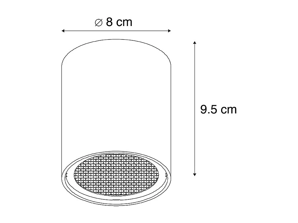 Spot en saillie design blanc GU10 50mm - Tubo Honey