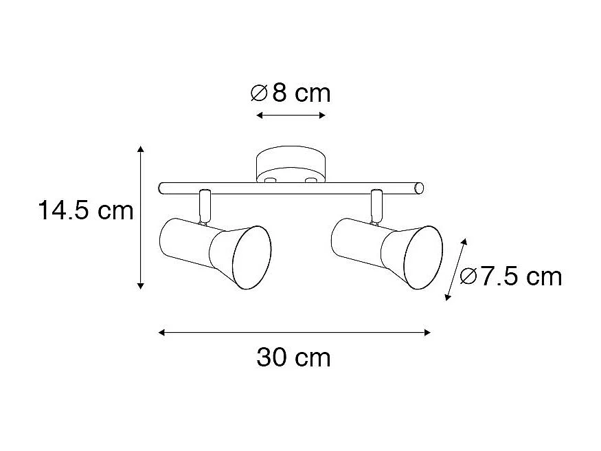 Spot de plafond orientable et inclinable bronze - Karin 2