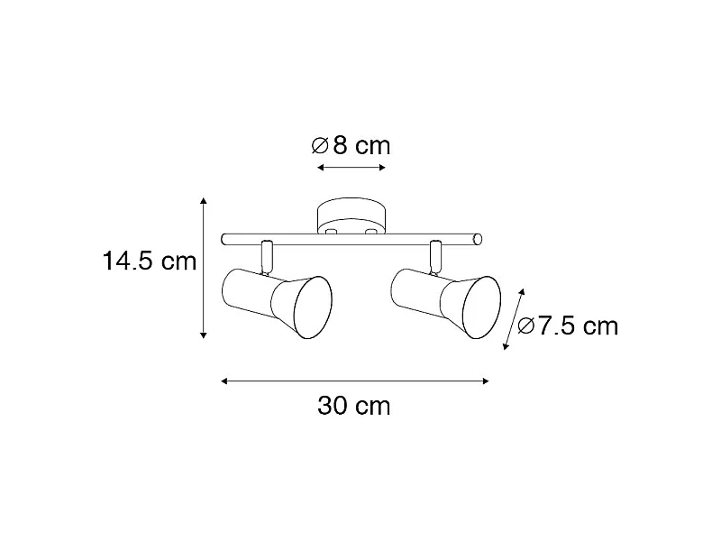Spot de plafond orientable et inclinable bronze - Karin 2