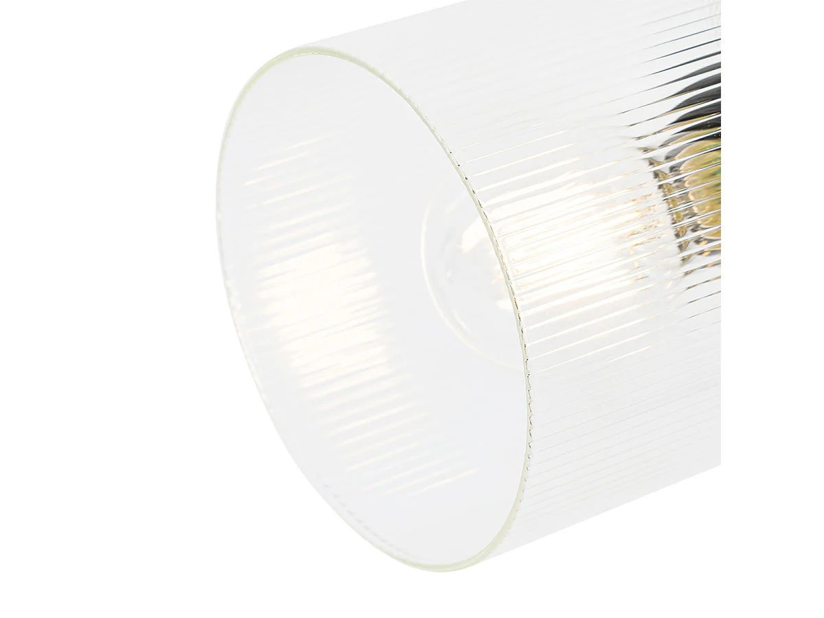 Spot de plafond doré avec verre 4 lumières orientables - Laura