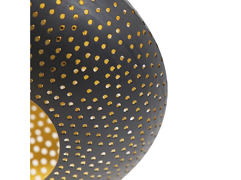 Plafonnier oriental noir avec or 25 cm - Radiance