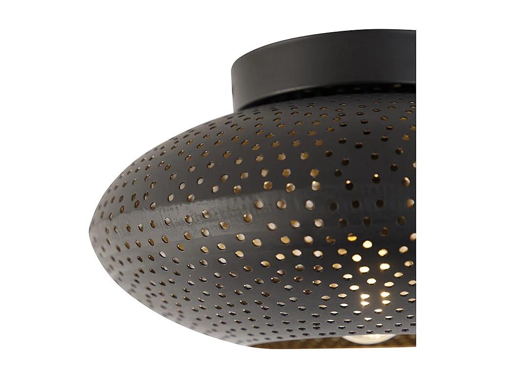 Plafonnier oriental noir avec or 25 cm - Radiance