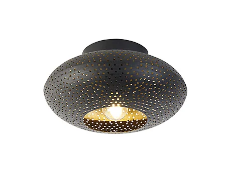 Plafonnier oriental noir avec or 25 cm - Radiance