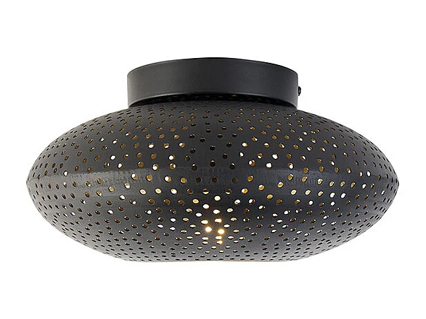 Plafonnier oriental noir avec or 25 cm - Radiance