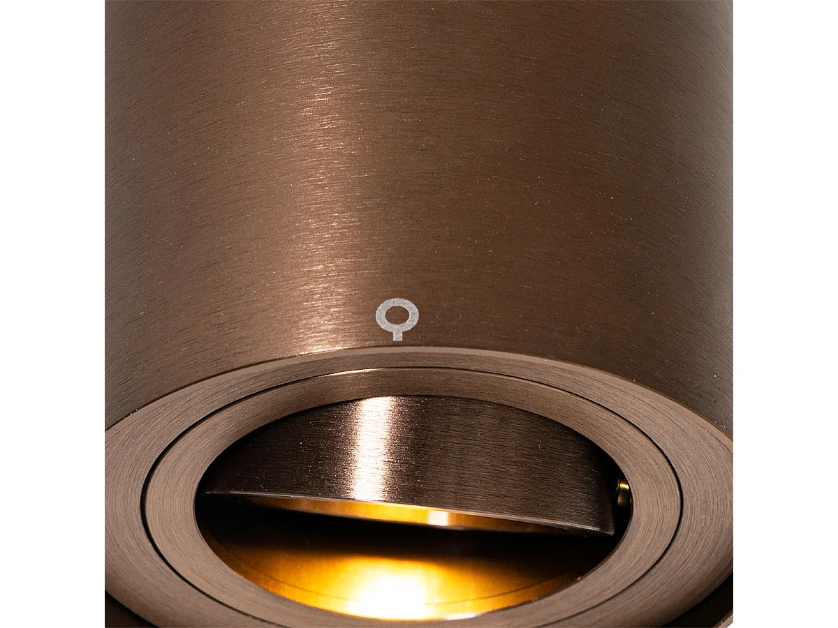 Spot de plafond moderne bronze foncé inclinable et orientable - Rondoo Up