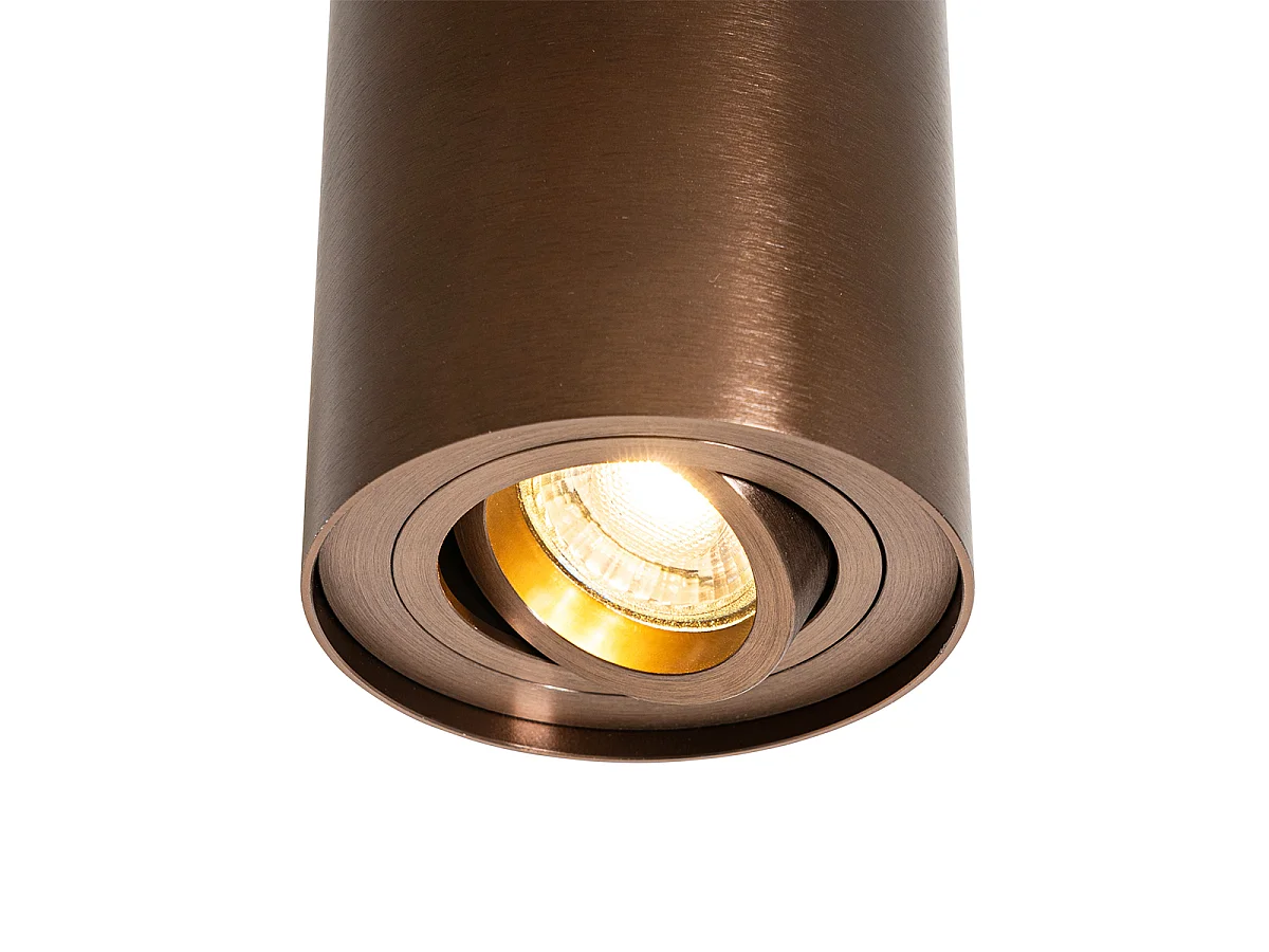 Spot de plafond moderne bronze foncé inclinable et orientable - Rondoo Up