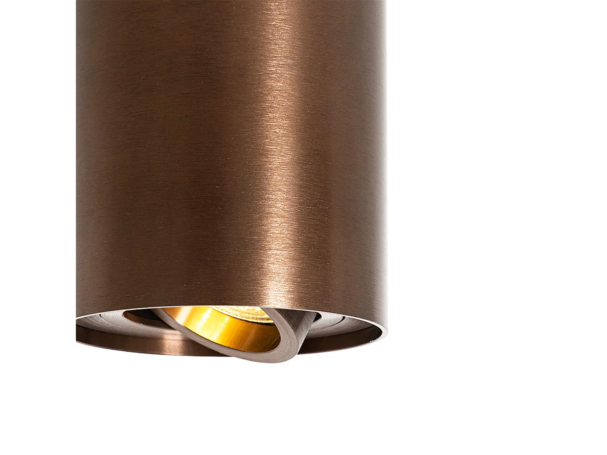Spot de plafond moderne bronze foncé inclinable et orientable - Rondoo Up
