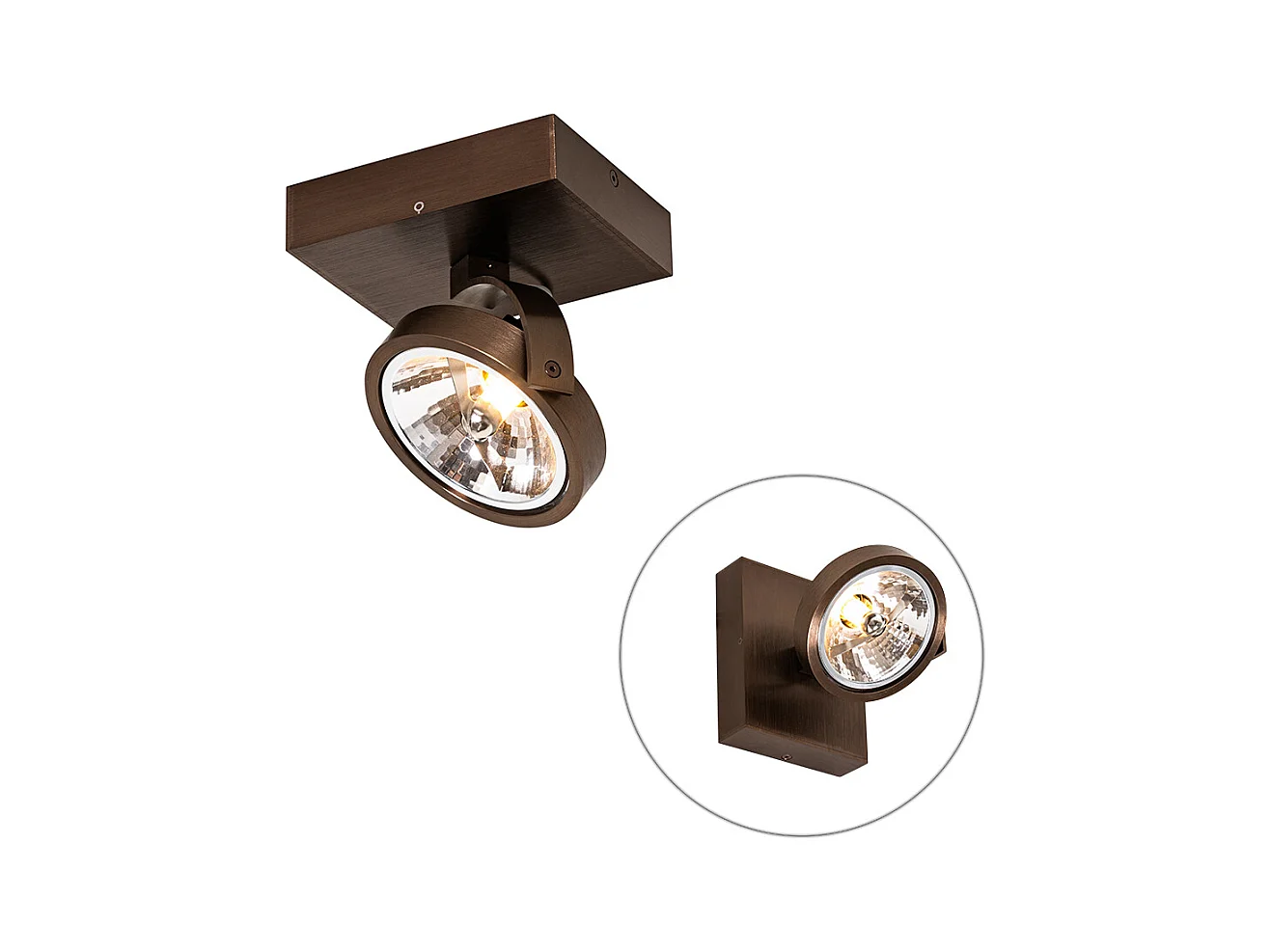 Spot design bronze foncé tournant et inclinable - Go