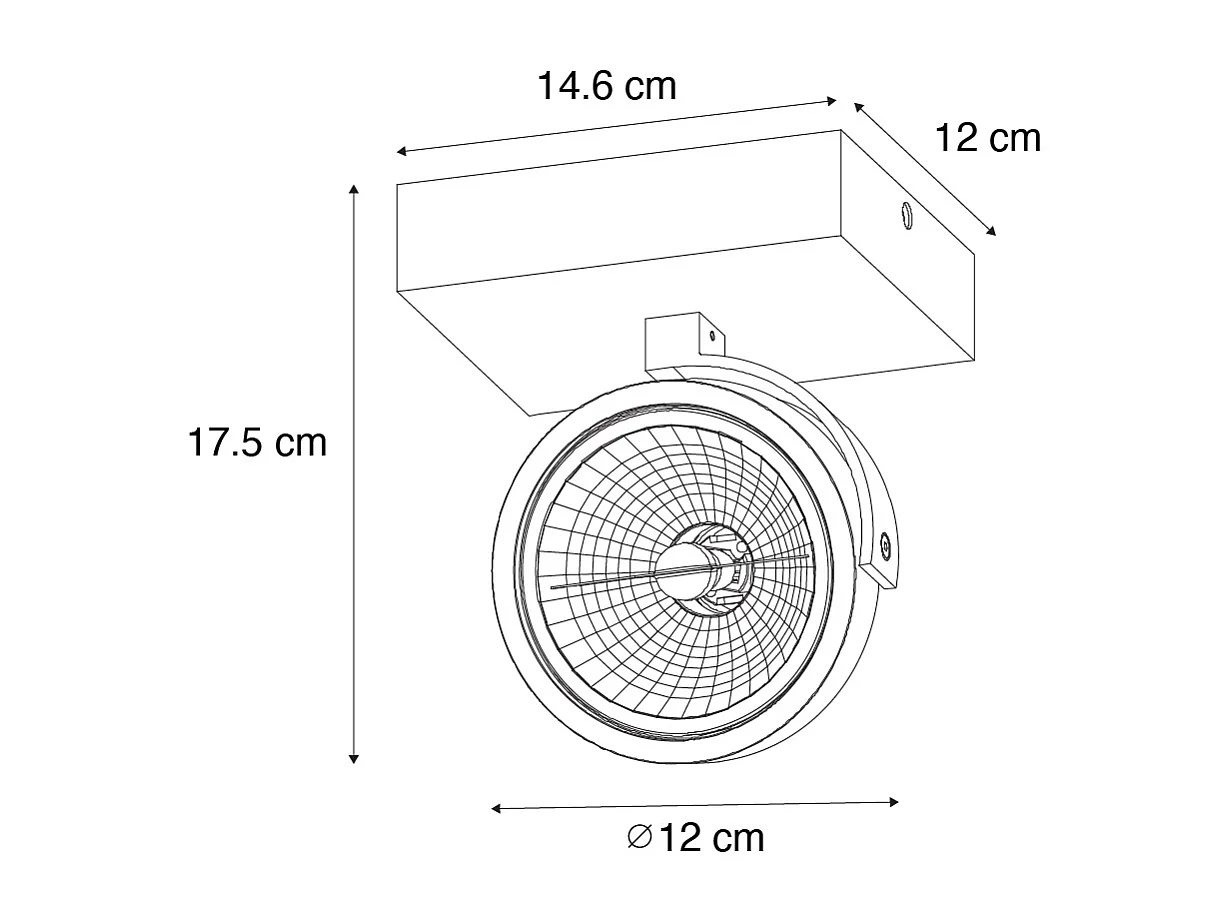 Spot design bronze foncé rotatif et inclinable - Go