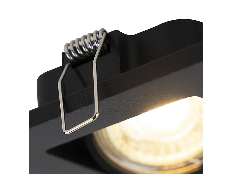 Spot encastrable intelligent moderne noir incluant 2 Wifi GU10 - Qure