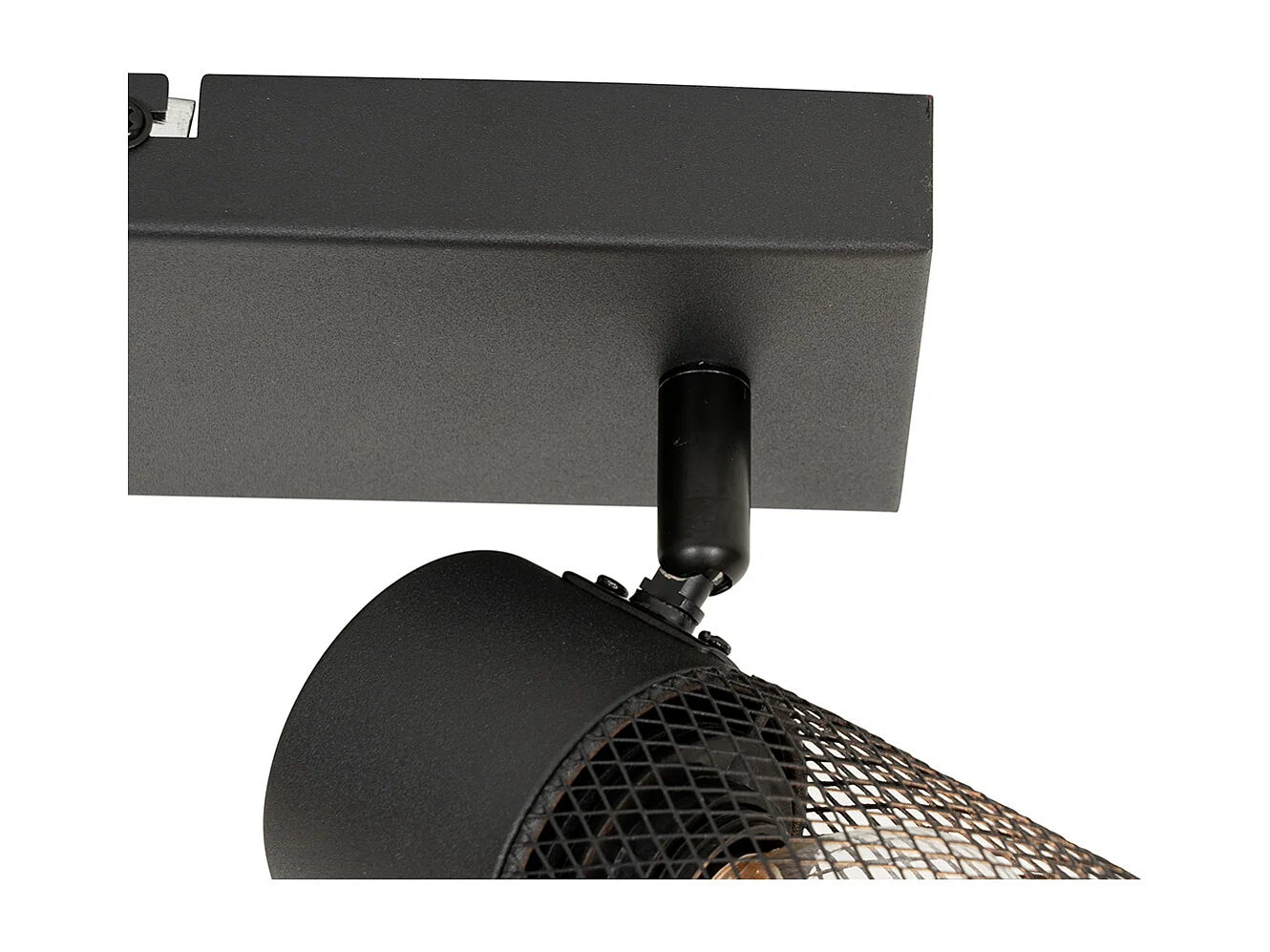 Spot encastré industriel noir 2 lumières orientables - Jim