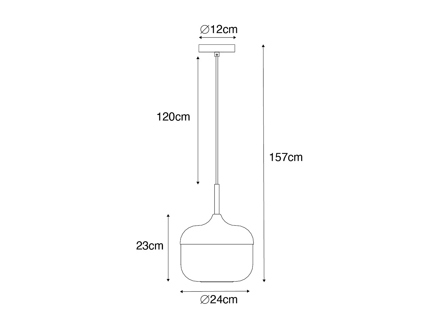 Suspension design noire avec verre doré et fumé - Kyan