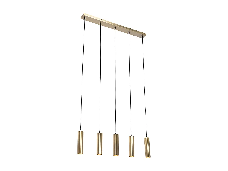 Lampe à suspension moderne bronze 5 lumières - Jeana