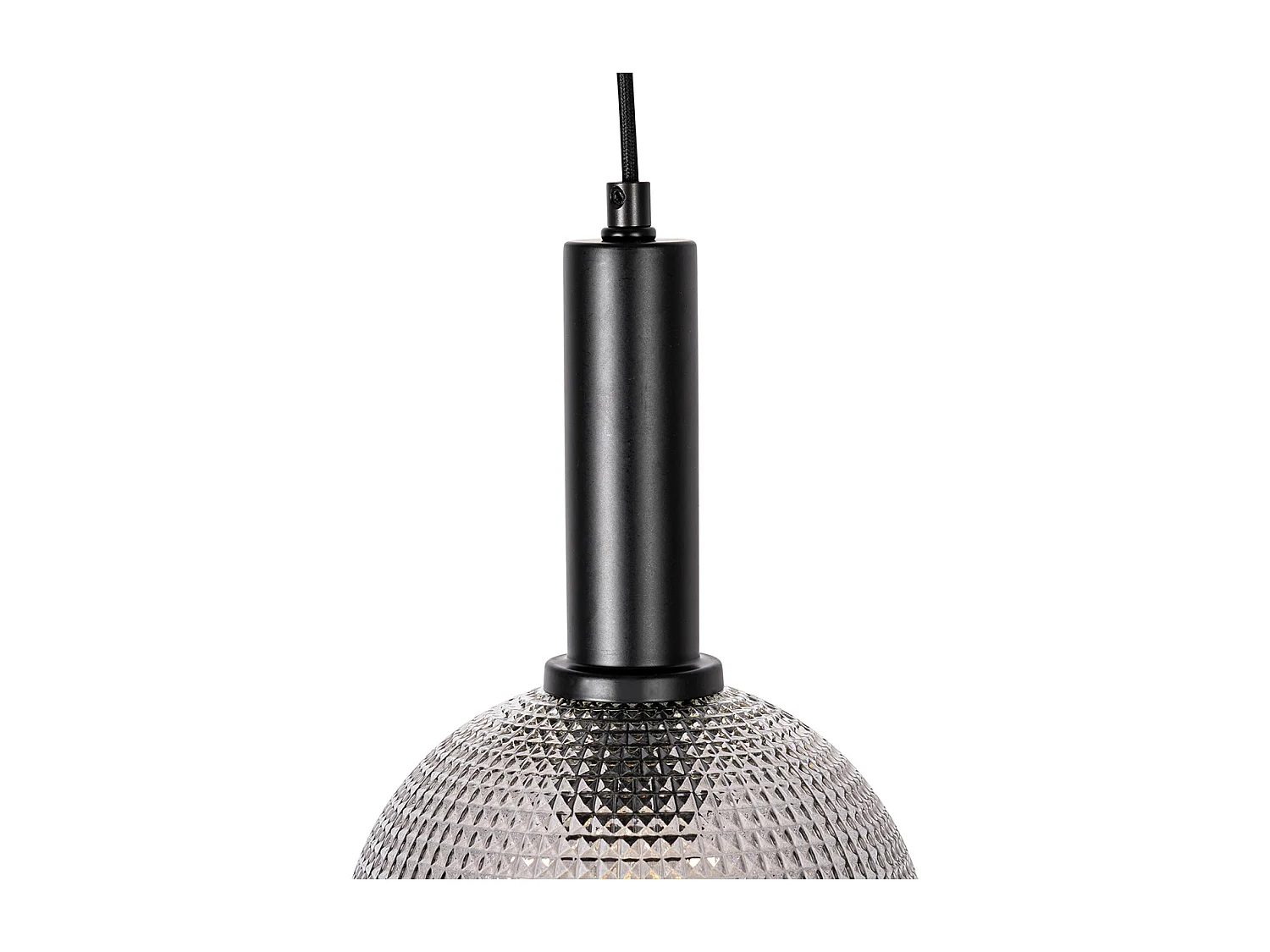 Suspension design noire avec verre fumé 8 lumières - Chico