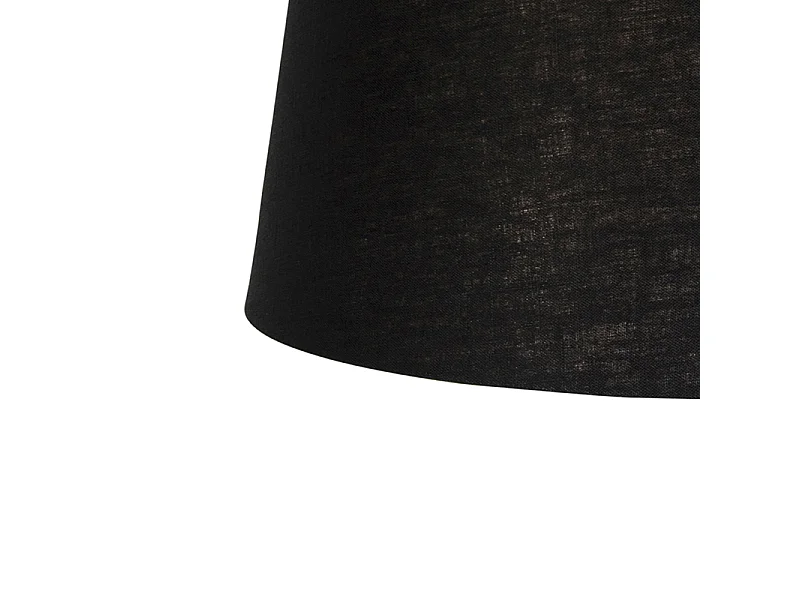 Suspension avec abat-jour en lin noir 35 cm - Blitz I noir